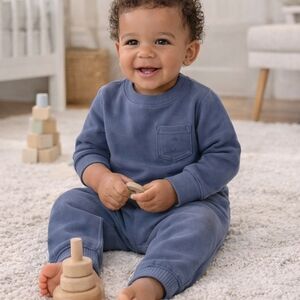 Ralph Lauren Toddler Blue Sweatshirt Jogger Set 18M